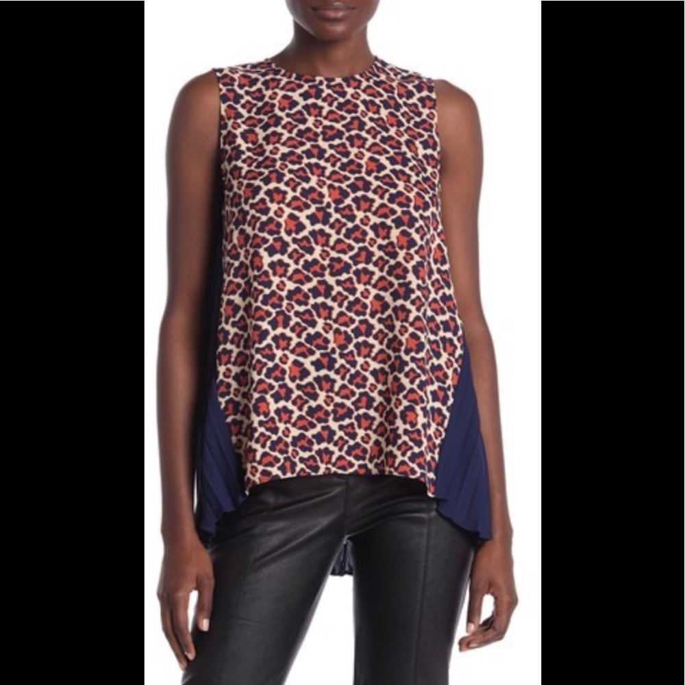NWT Sylvie Sleeveless Hi-Lo Blouse, Size Large